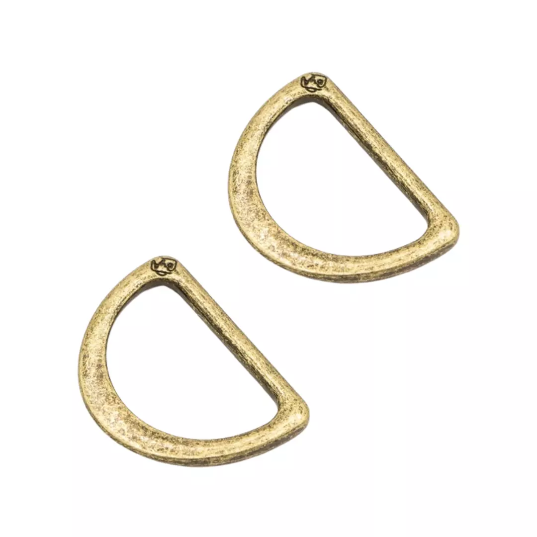 Antique brass – 1″/25.4mm – D-rings – byAnnie