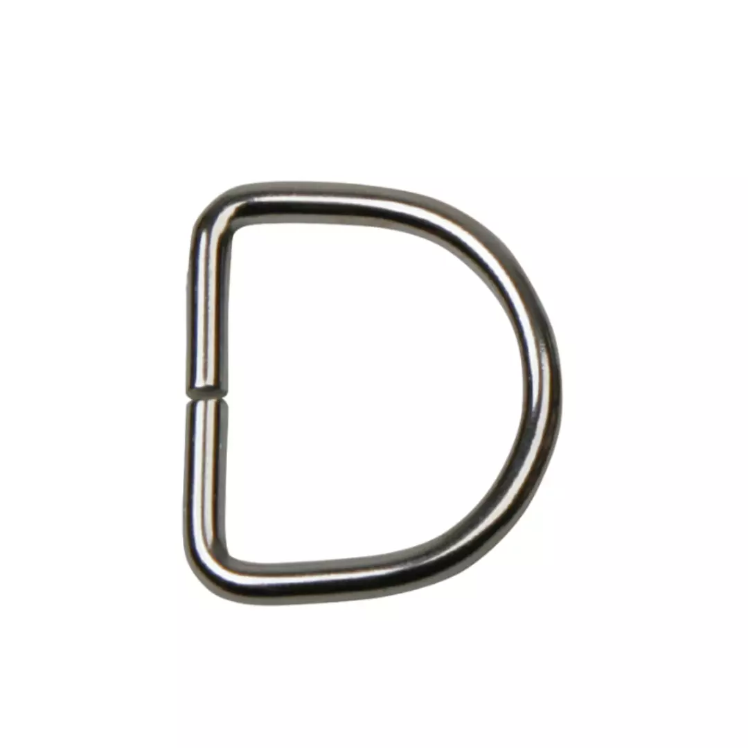 Sølv – 30 mm – D-ring