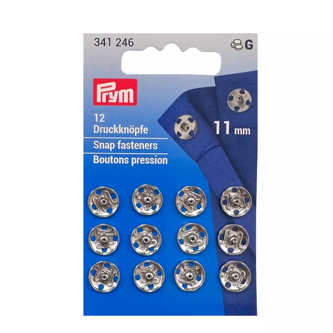 Trykknapper – 11mm – Sølv