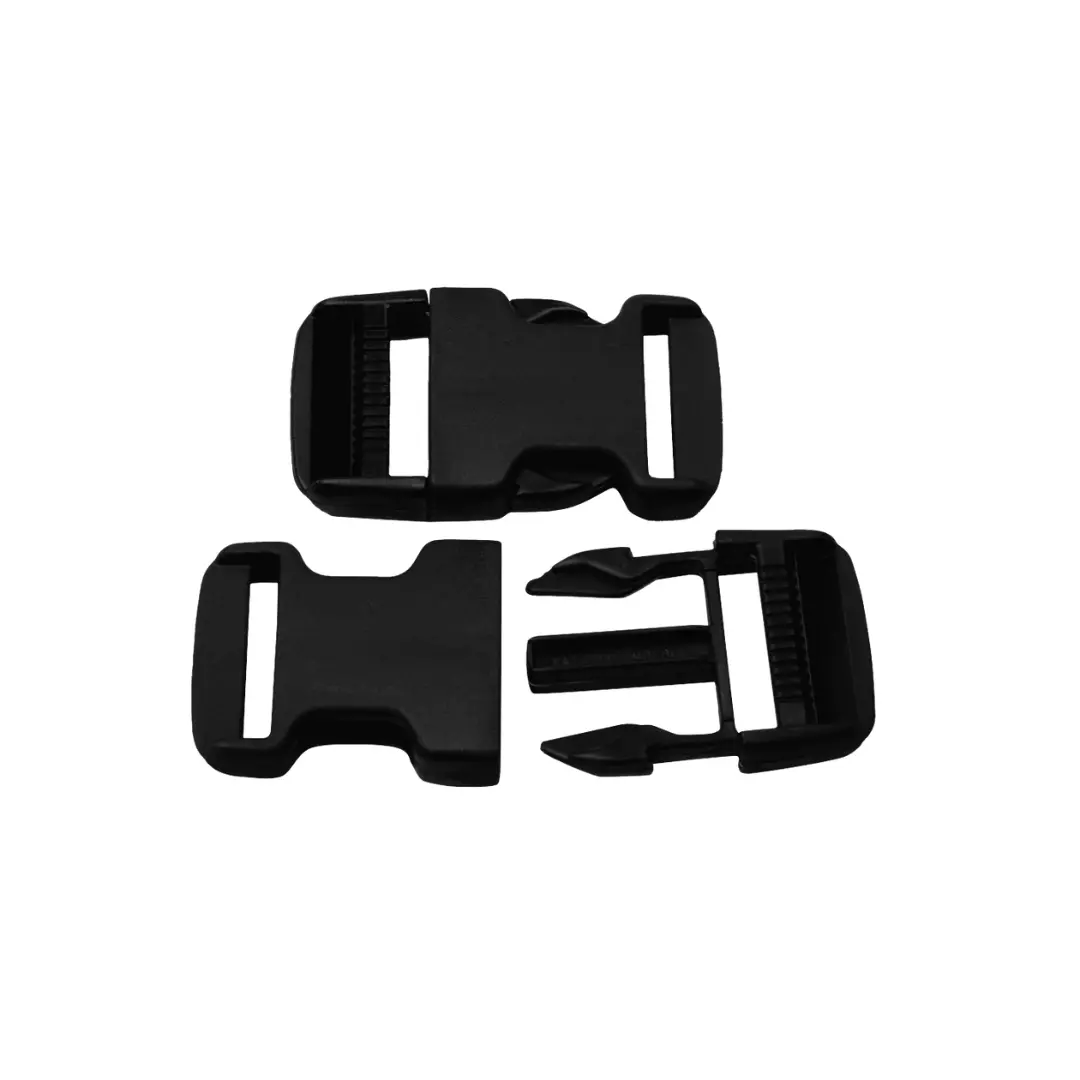 Svart – 25 mm – Ryggsekk-spenne/Klikkspenne