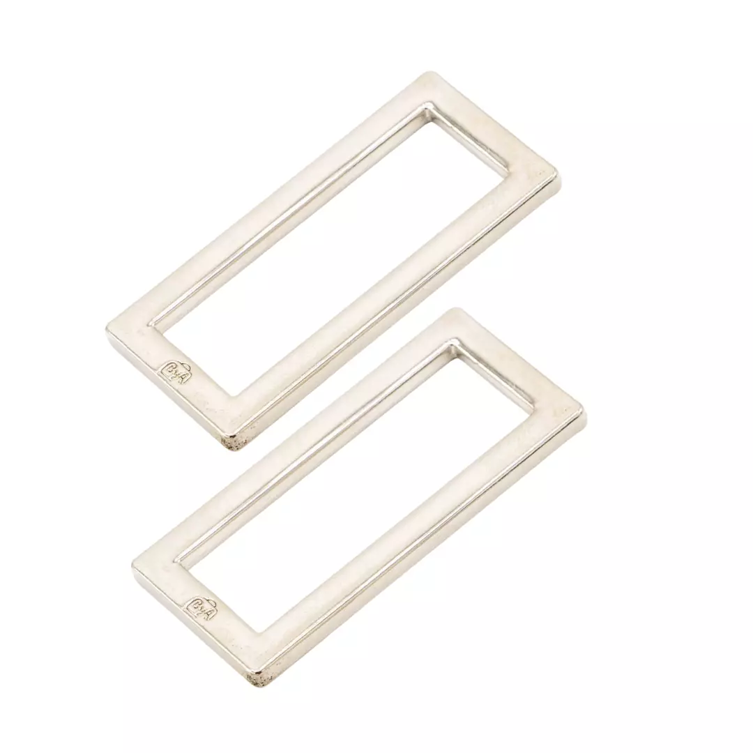 Nickel – 1.5″/38mm – Rectangle rings – byAnnie