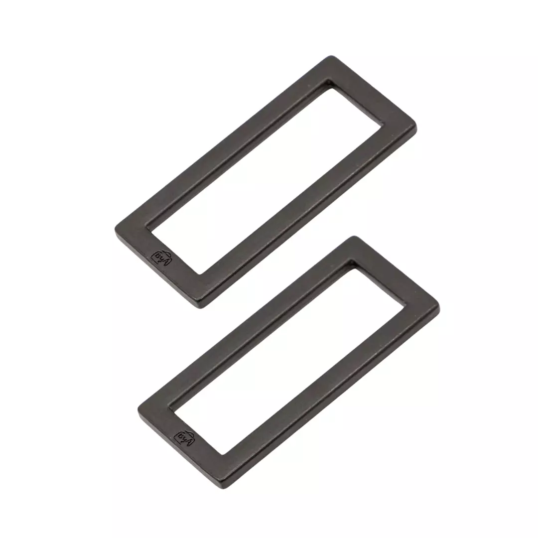 Svart – 1.5″/38mm – Rectangle rings – byAnnie