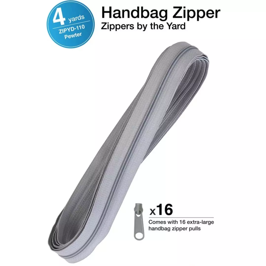 Pewter – Zippers by the Yard – byAnnie