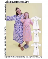 Måne morgenkåpe - 92-158 & XS-4XL
