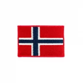Norsk flagg - 4x3 cm - Strykemerke