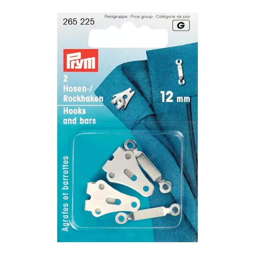 Buksehekter 12 mm – Sølv – 2 par