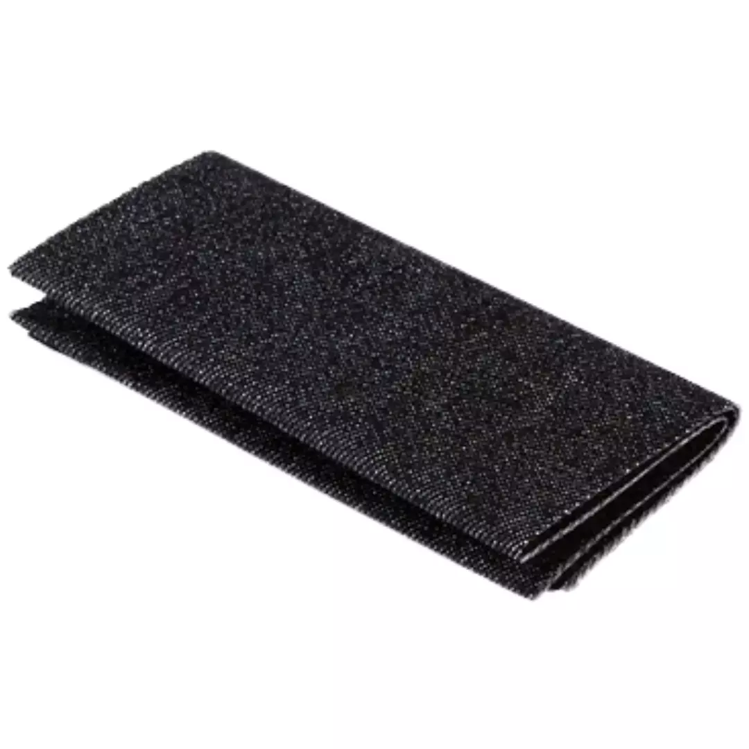 Svart - 12x50 cm - Jeanslapp