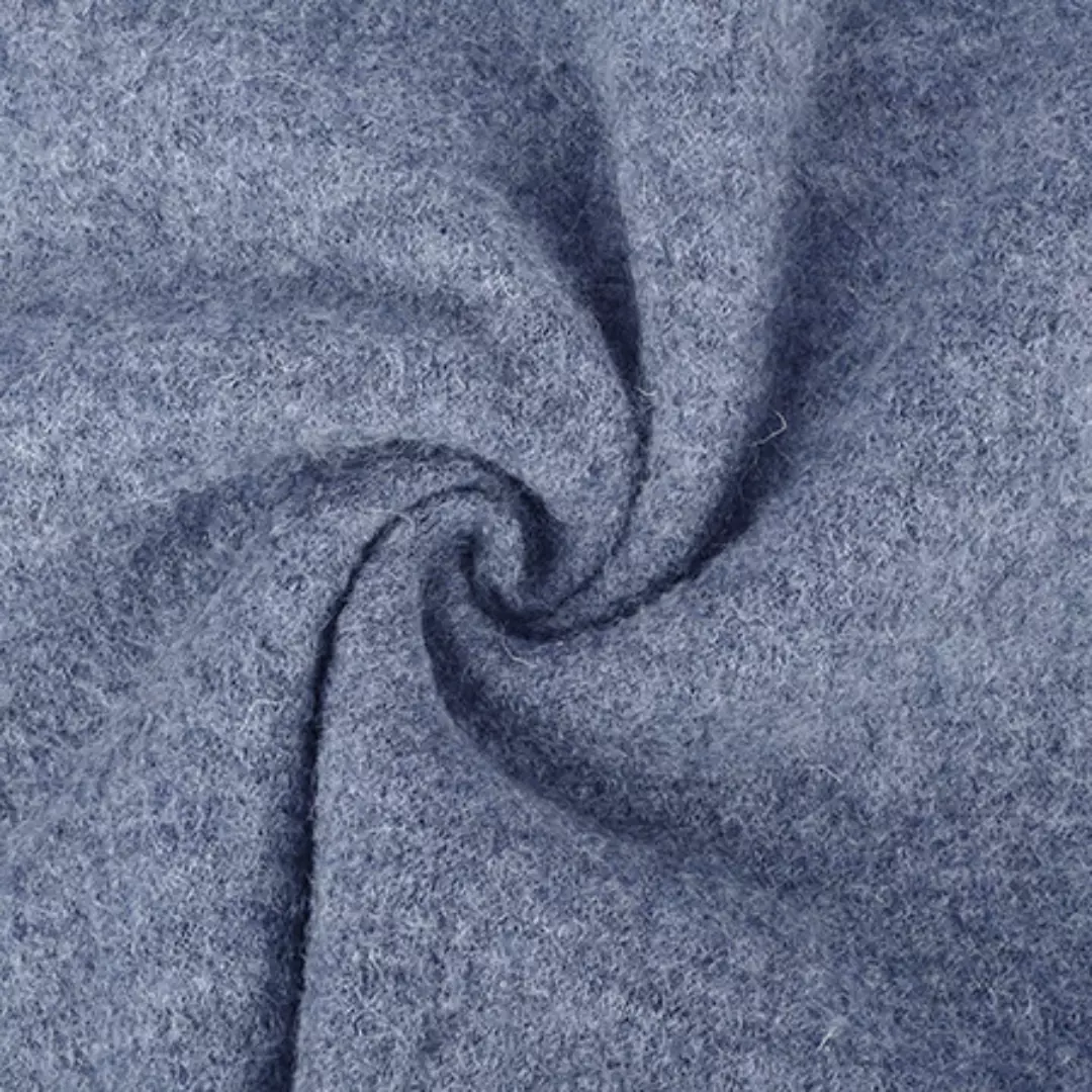 Melert blå fv.909 - Kokt ull