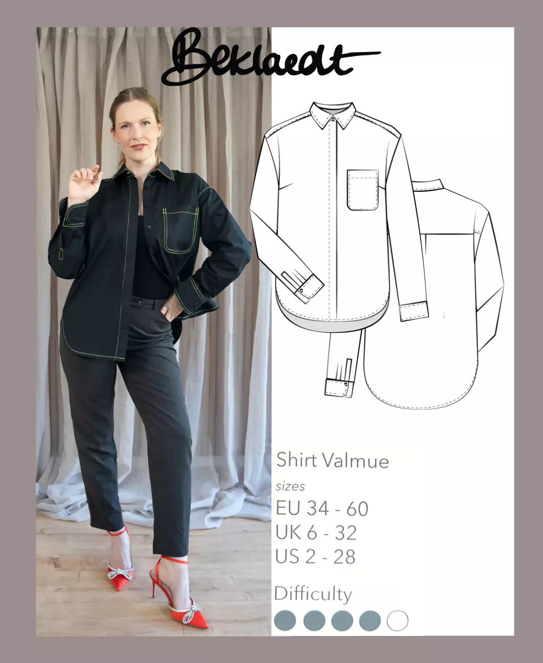 Valmue - Skjorte - 34-60 - Beklaedt