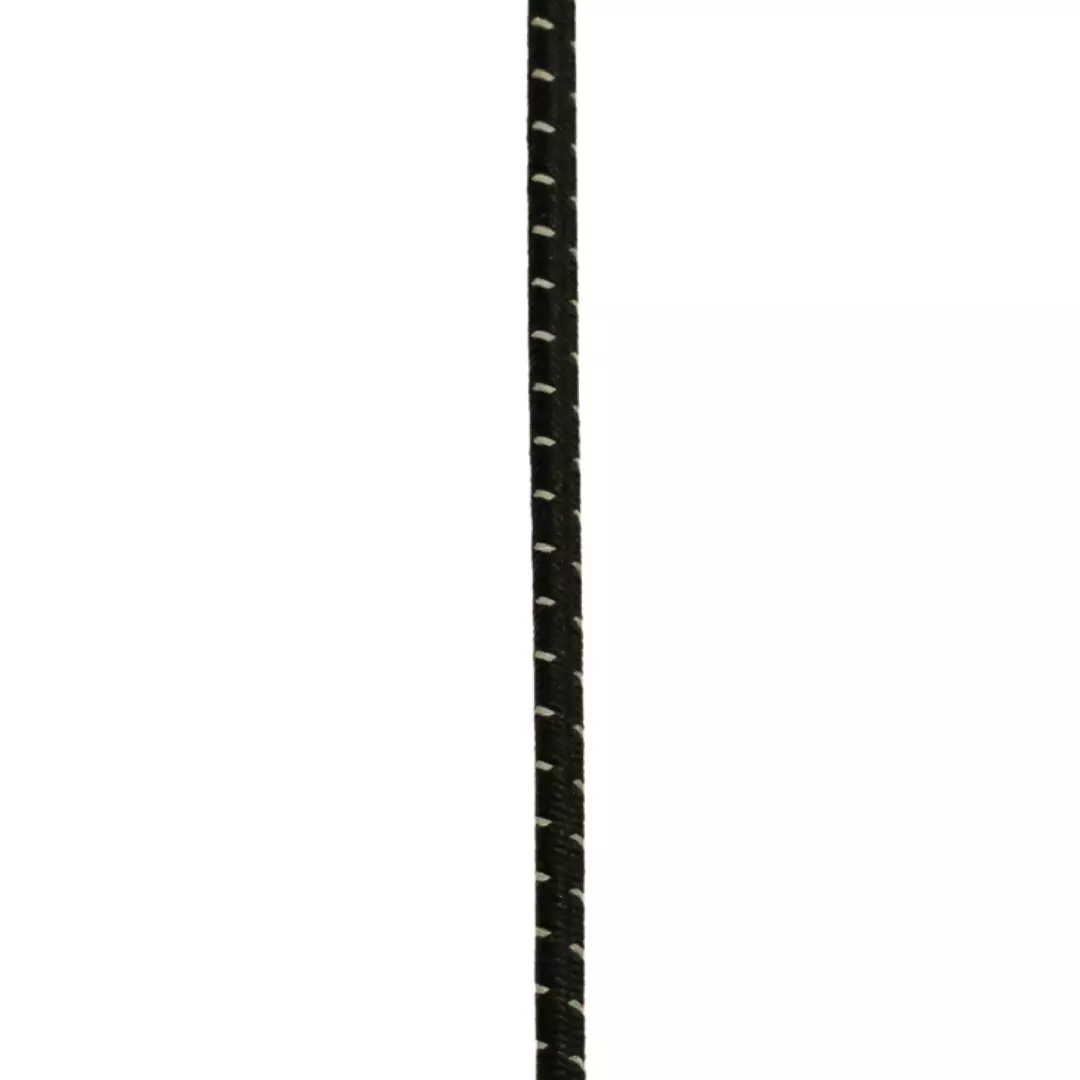 Svart - 3 mm - Rundstrikk med refleks