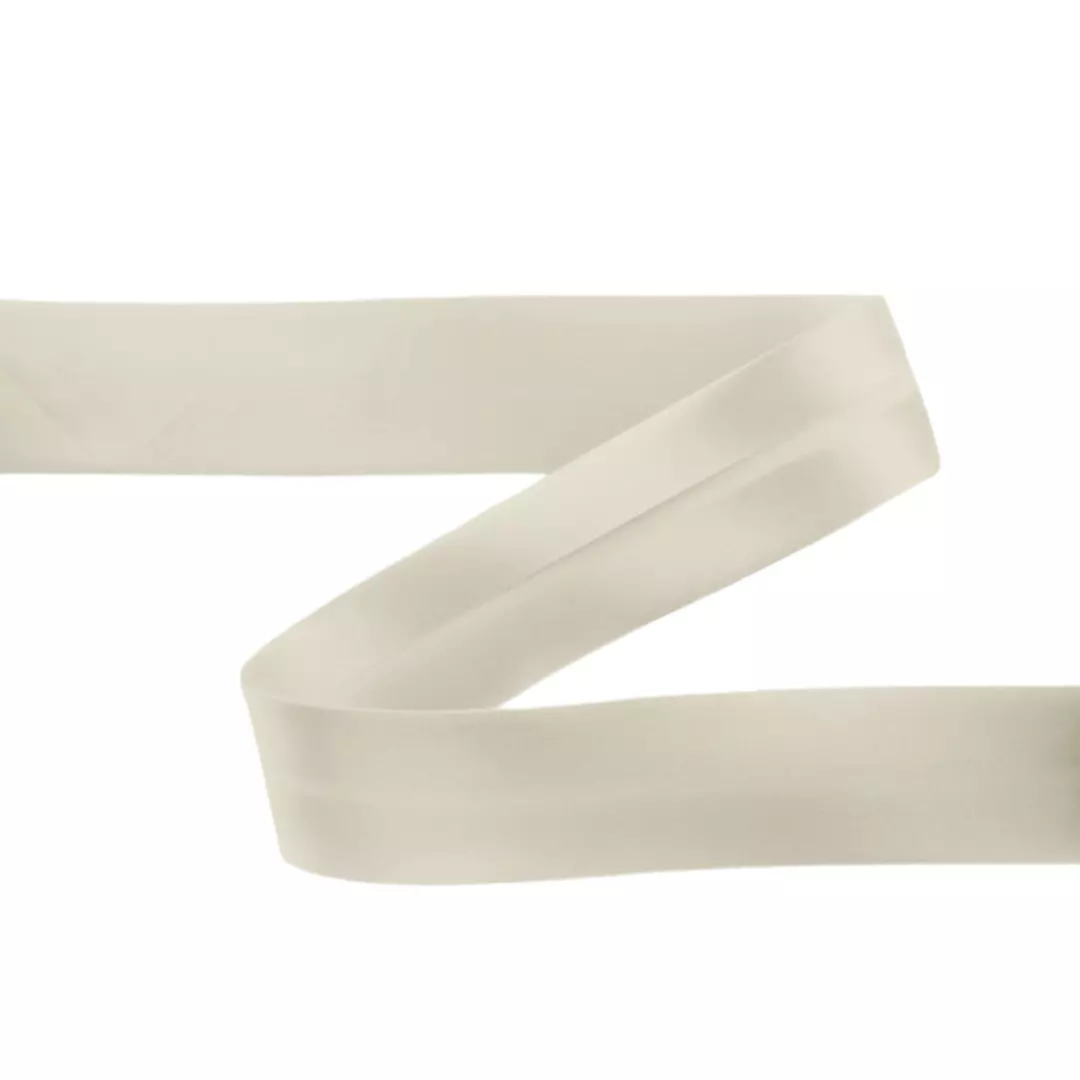 Lys beige col.006 – 18mm – Satin – Skråbånd