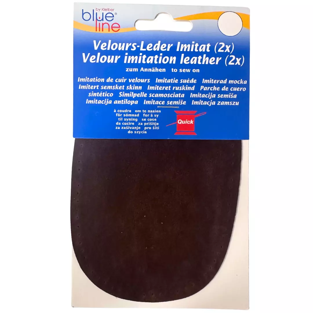 Mørk brun – 2 stk – Semskede albuelapper