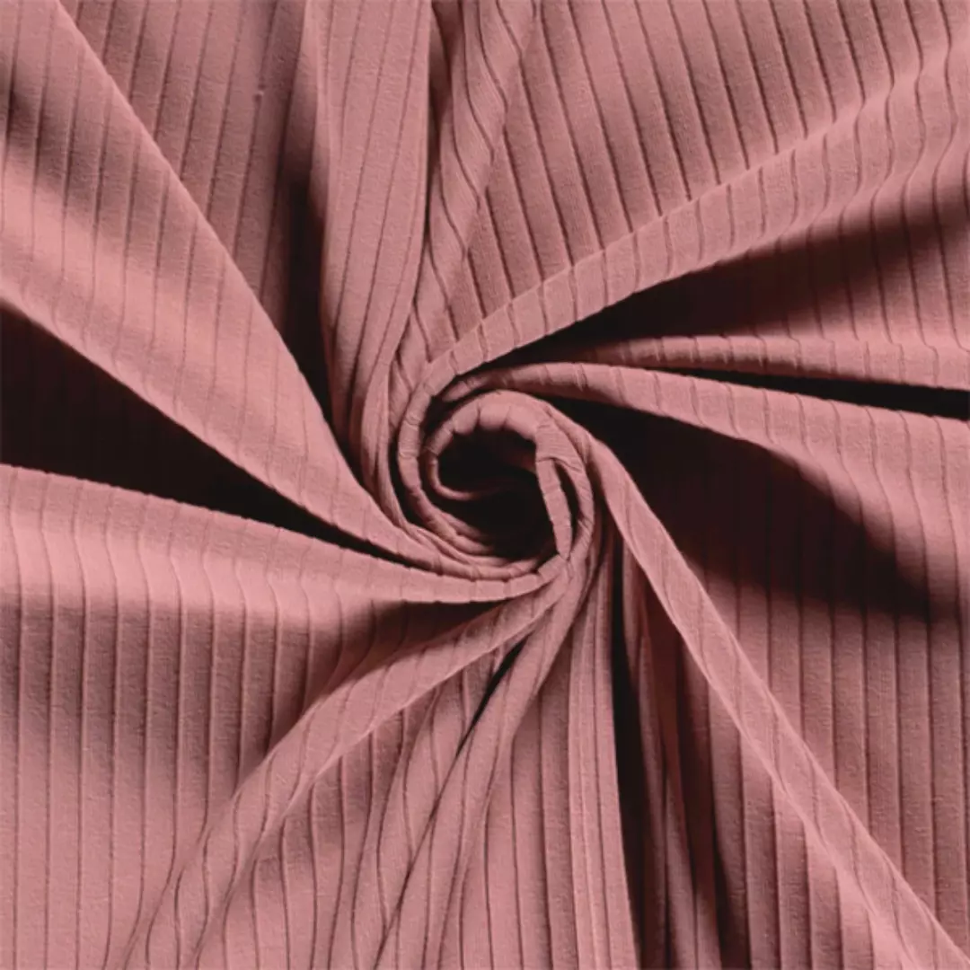 Gammelrosa 042 – Økotex – Ribb-bomullsjersey