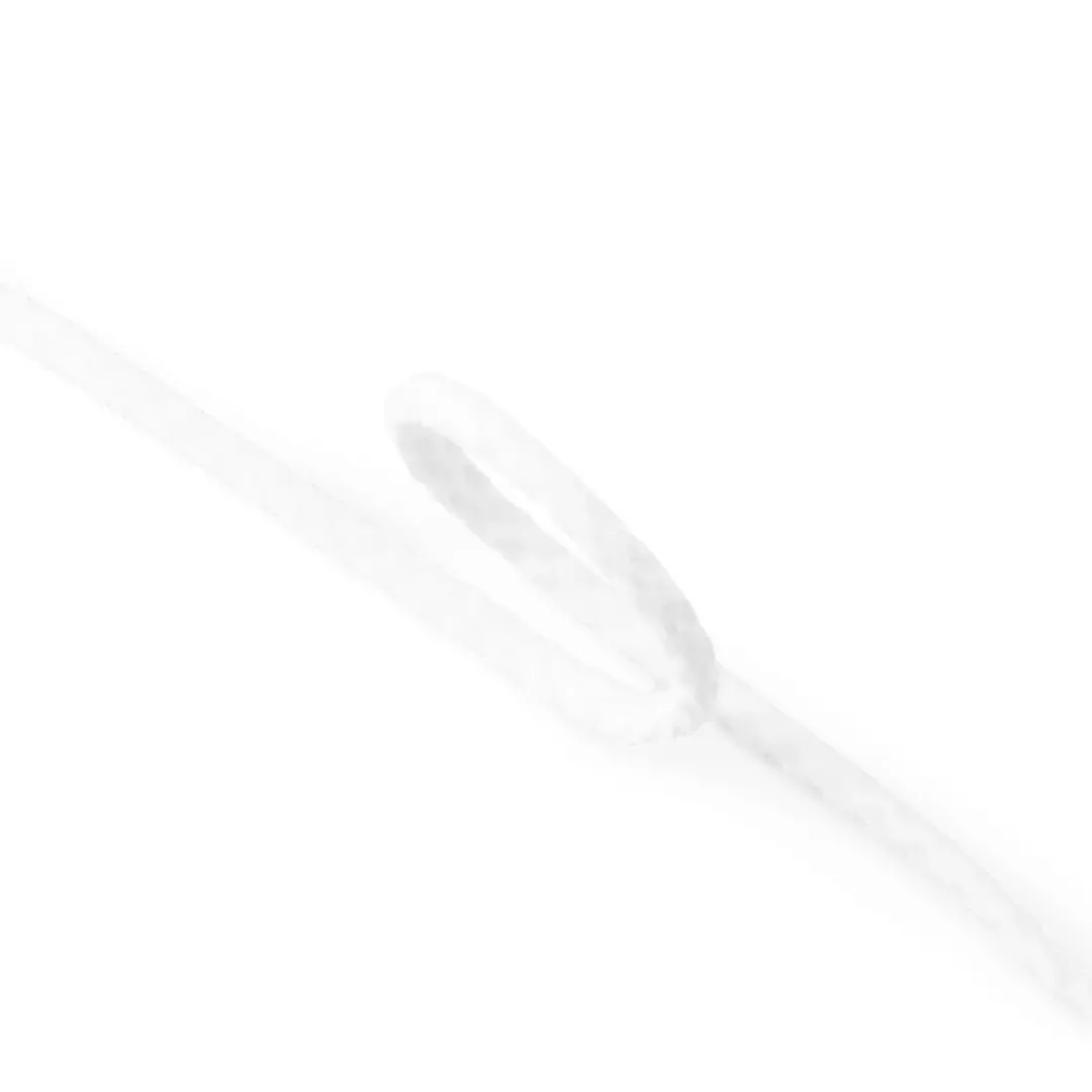 Hvit - 5 mm - Bomullsnor