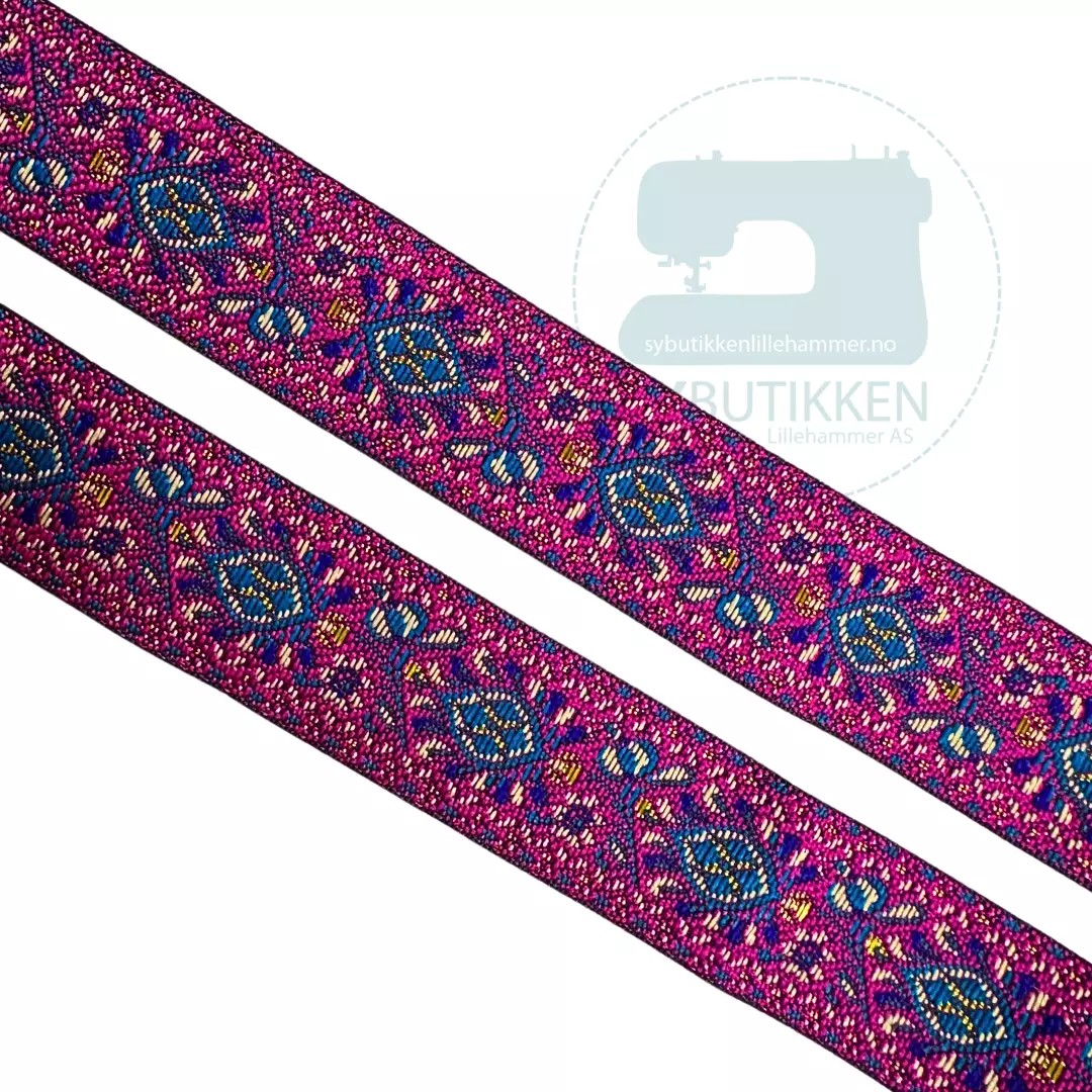 Rosa m1000 25 793 – 25 mm – Deko/Bunad-bånd