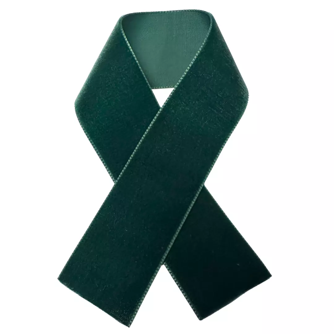 Grønt fløyelsbånd - col. 481 – 36 mm