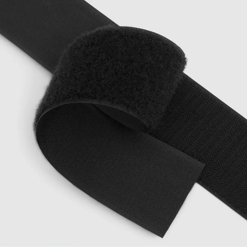 Svart – 20 mm – Sy på - Komplett borrelås