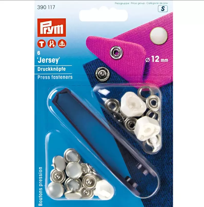 Trykknapper m/ verktøy – Perlemor – 12 mm