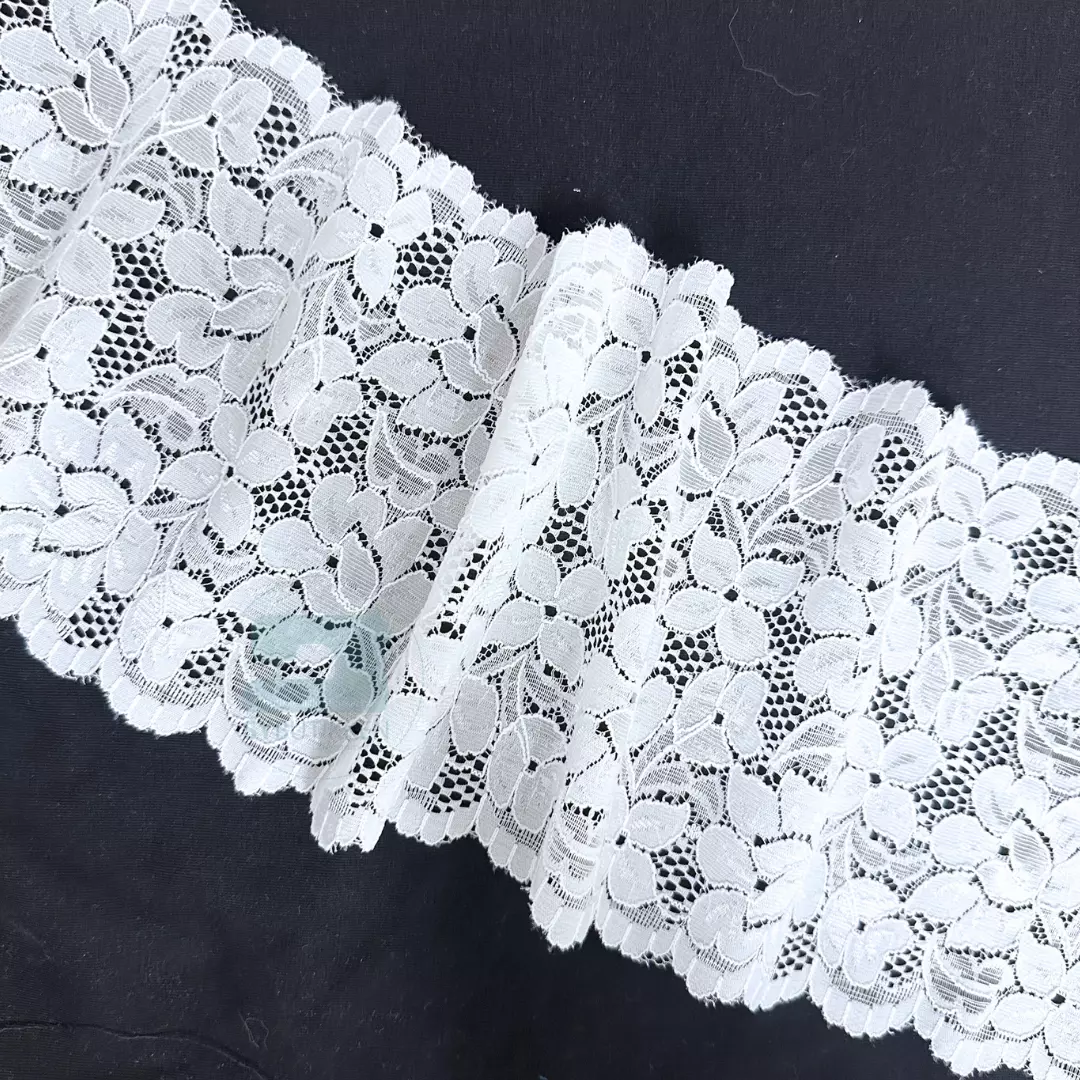 Hvit B543 16 009 – 16cm – Elastisk blonde