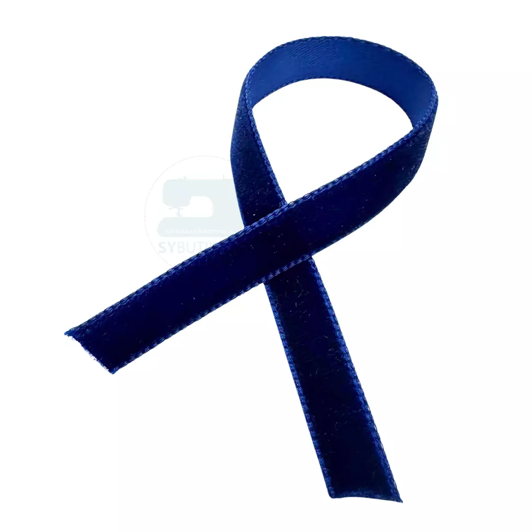 Blått fløyelsbånd – col. 210 – 9 mm