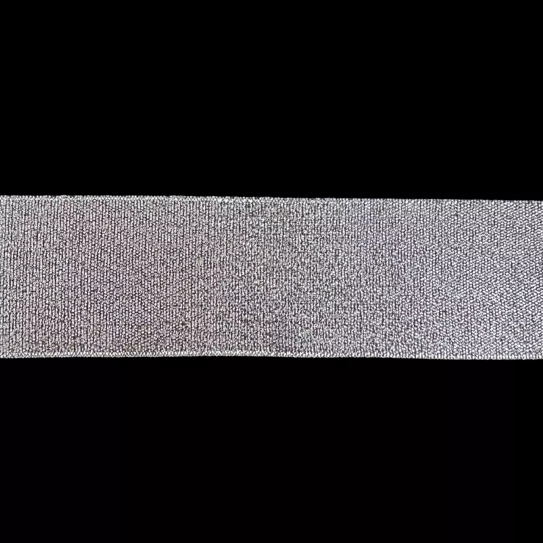 Metallic sølvbånd – 40 mm