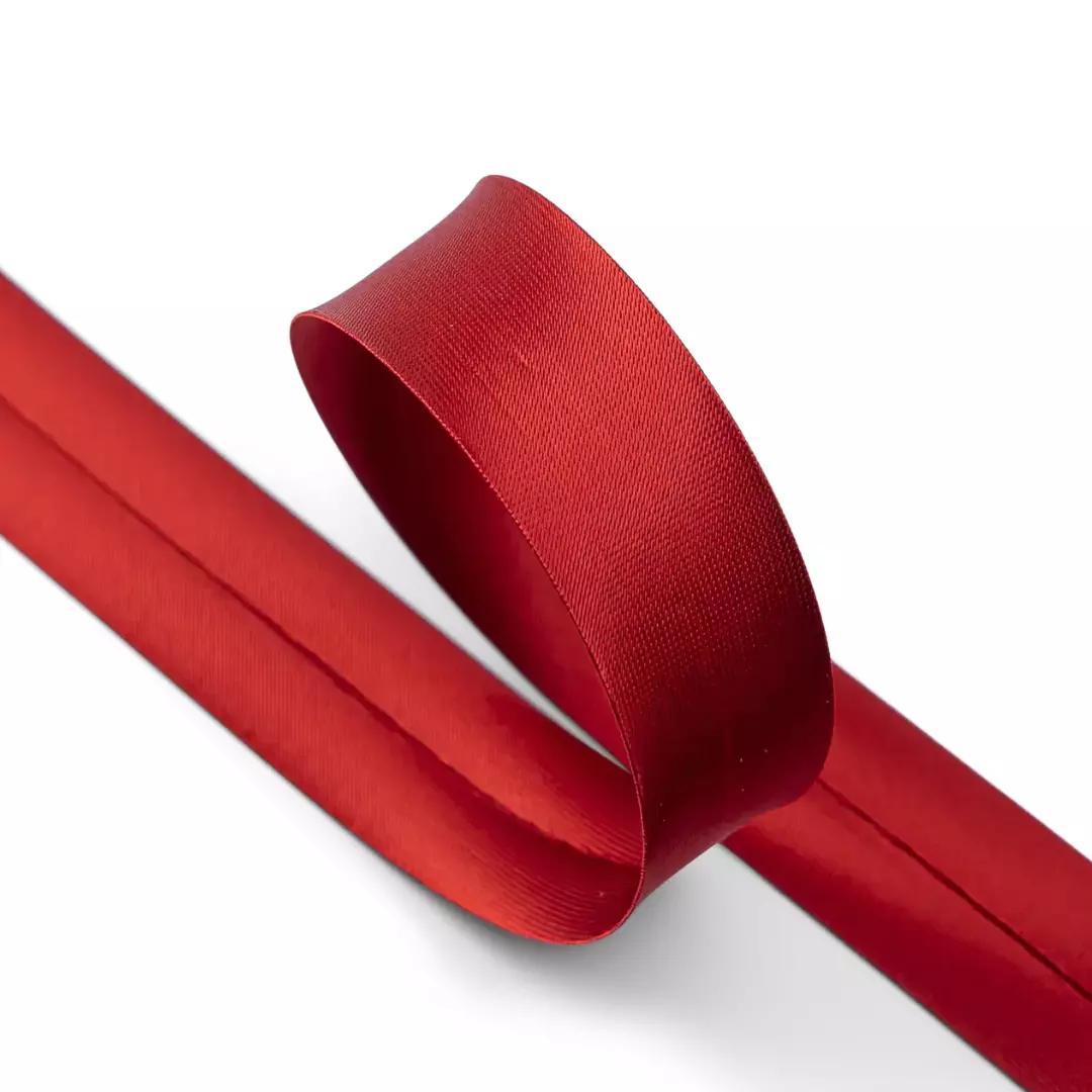 Rød col.721 – 18mm – Satin – Skråbånd
