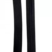 Svart - 25mm/6m - Grovstrikket skråbånd