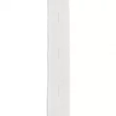 Hvit - 15mm - Knapphullselastikk