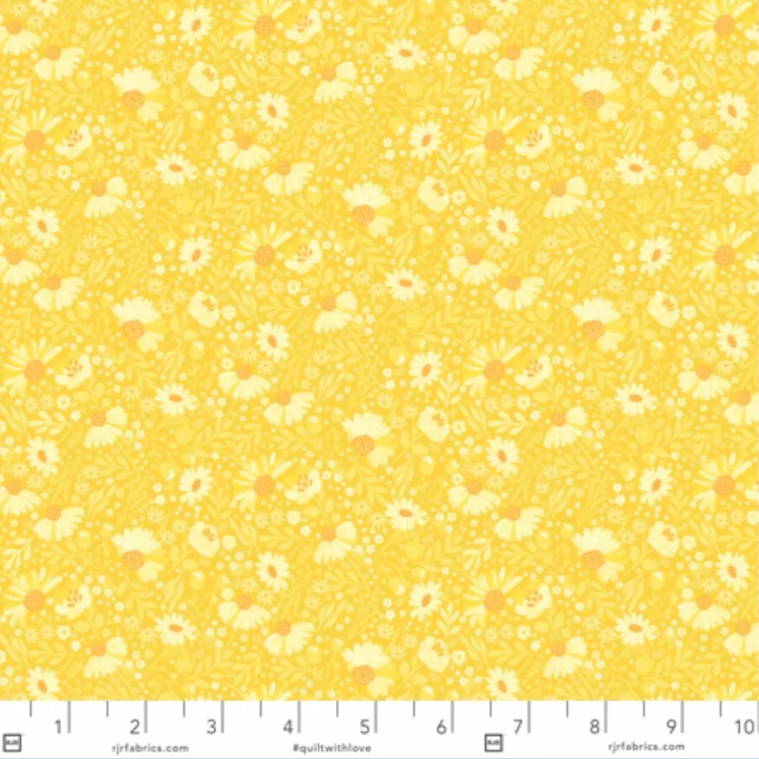 Yellow Candy Cones - Meadowland - RJR Fabric
