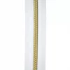Hvit/Gull Metallook – Glidelås 6mm – metervare