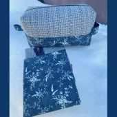 Toalettmappe med mønstersømmer (QM 1/26) - Stoffpakke