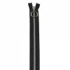 25cm/4mm – Svart – Metallglidelås m/ring