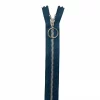 25cm/4mm – Petrol – Metallglidelås m/ring