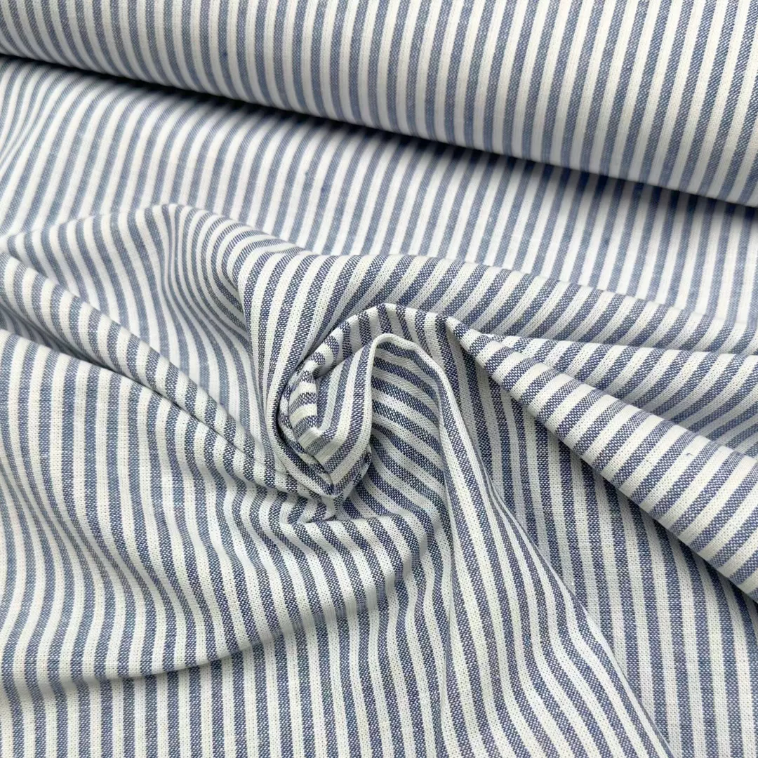 Blå & Hvit pinstripe col.1107 - Halvlin