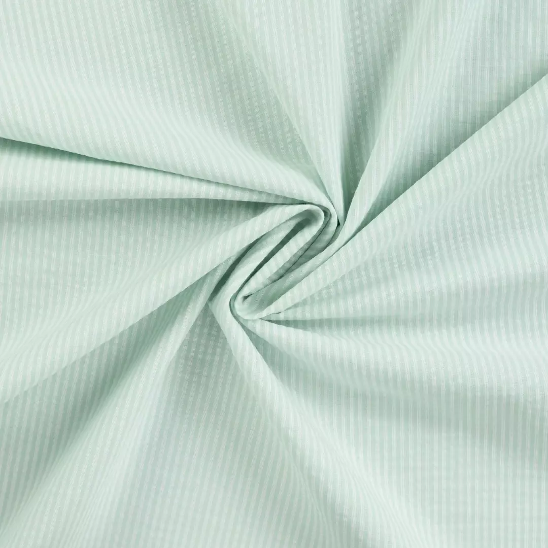 Mint & Hvit col.230D – Pinstripe – Seersucker