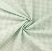Mint & Hvit col.230D - Gingham - Seersucker