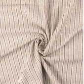 Stripes Beige-Brown-White 03 - Viskose-lin