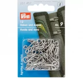 Hekter nr. 9 – Sølv – 12stk – Prym