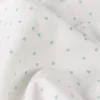 Mini hearts Dark dusty mint – Økotex – Bomullspoplin