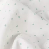 Mini hearts Dark dusty mint – Økotex – Bomullspoplin