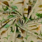 Dino Beige – Økotex – Bomullsjersey