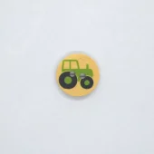 Grønn traktor – 15 mm – Treknapp