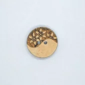 Blomstermønster – 18 mm – Kokosknapp