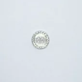 Sølv krystall - 18 mm - Blingknapp
