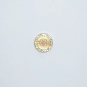 Gull krystall – 18 mm – Blingknapp
