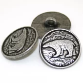 Isbjørn k342960 - 20 mm - Tinnknapp