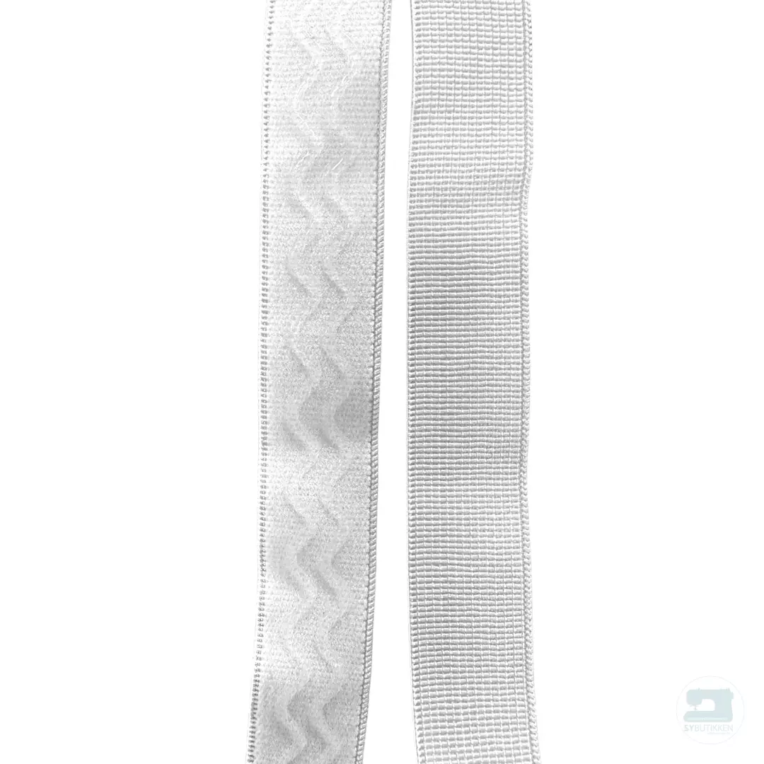 Hvit – 18 mm – Strikk m/silikon