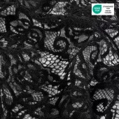 Svart col.069 - Chenille Lace - Blondestoff