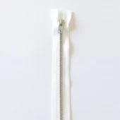 50 cm/6mm – Hvit – Delbar glidelås
