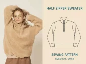 Half Zipper Sweater - 30-54 - Wardrobe By Me